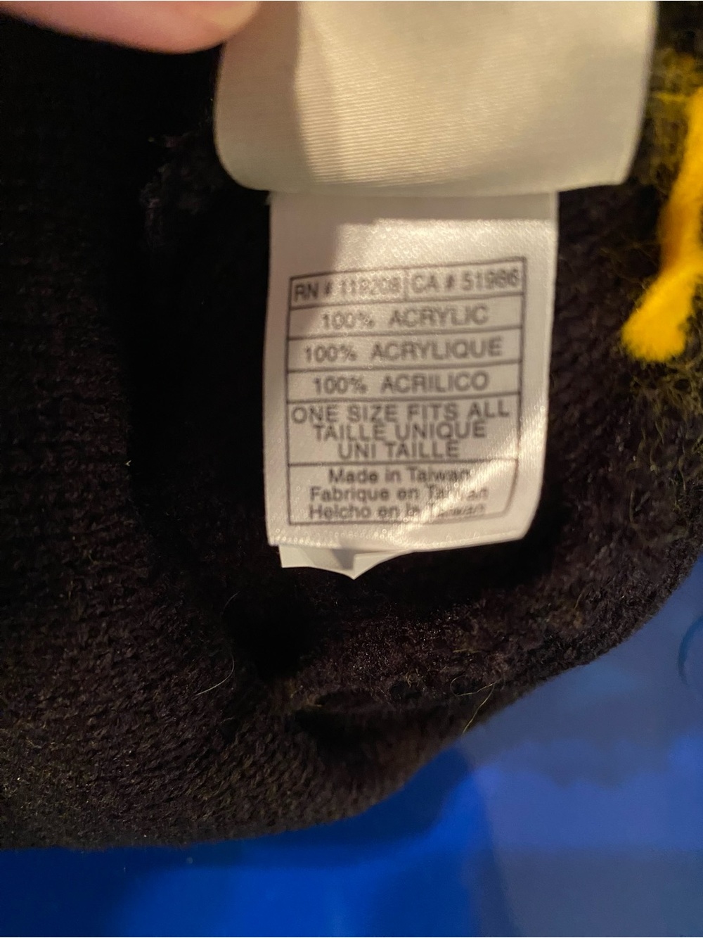 CCM Bruins Black and Yellow Pom Beanie Hat - Picture 5 of 5